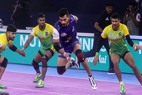 Haryana Steelers' Captain Vikash Kandola in action (Credit: ANI)