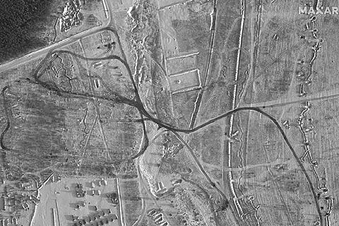 The images released late on Thursday showed a base in Crimea