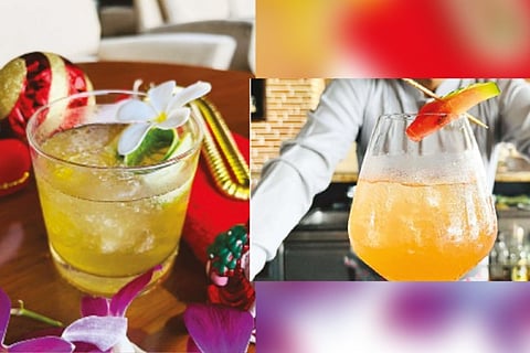 Pacific rim,Elderflower daiquiri, Mulled wine spritzer, White wine caipiroshka