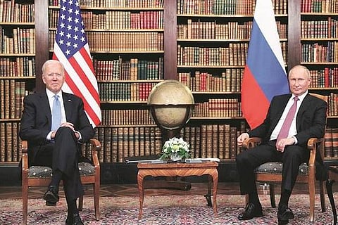US President Joe Biden and Russian President Vladimir Putin (Image Courtesy: IANS)
