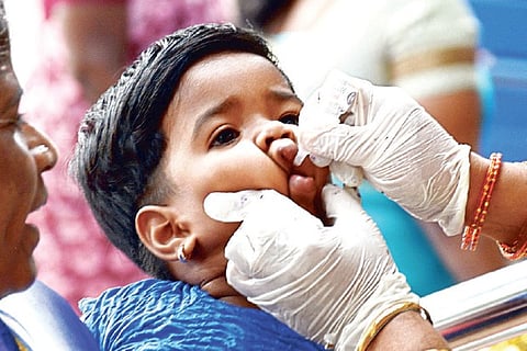 Seven lakh children were targetted in this pulse polio vaccination campaign.
