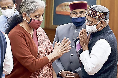 Sitharaman in Rajya Sabha on Sunday.