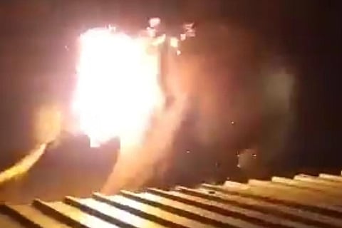 File pic: A flammable object was hurled on a wild elephant after it strayed into a human habitat in Masinagudi