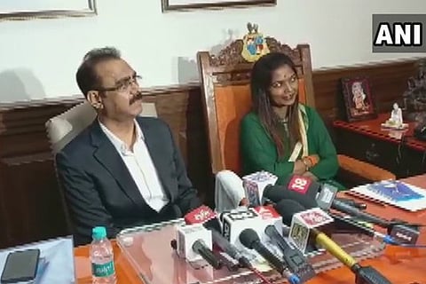 Watch: Corporation official mistakenly drinks sanitiser instead of water