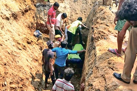 Worker dies in sand slip at Tambaram