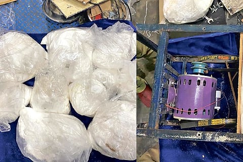 Coconut scraper and electric rice cookers that were used to conceal and smuggle pseudoephedrine drug