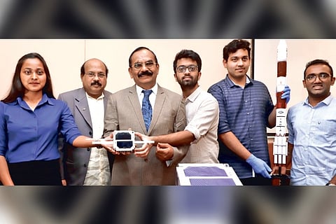 College students unveil satellite to be launched by ISRO next week