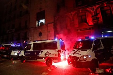 Ten arrested in Barcelona as protests over jailed rapper turn violent