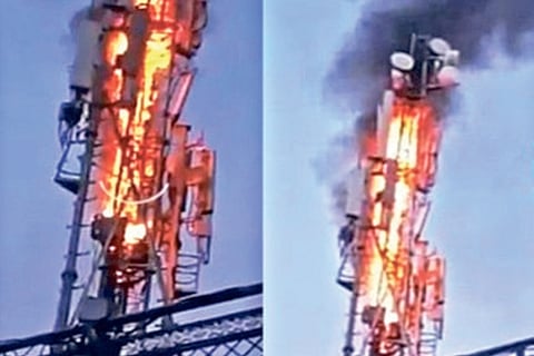 Accidental fire falsely linked to farmer protest