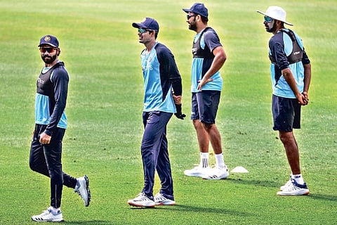 India players during a fielding session at the Sydney Cricket Ground on Tuesday
