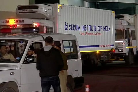 1st consignment of Covishield vaccines leaves Serum Institute