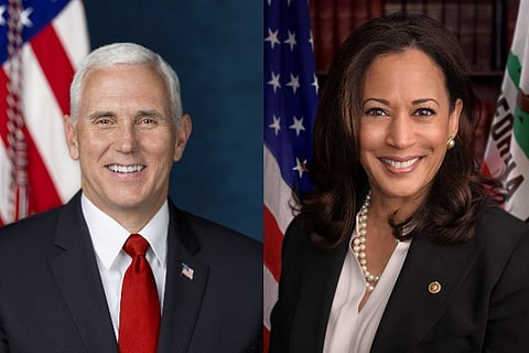 Mike Pence and Kamala Harris
