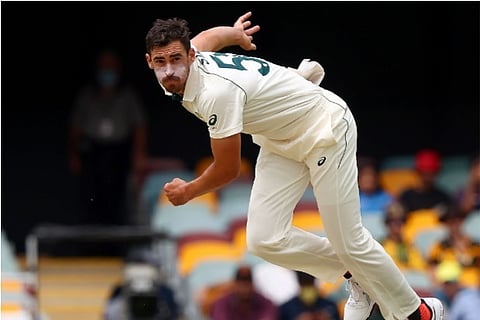 Source: ICC twitter;Mitchell Starc strikes just before lunch as Rahane departs for 37.