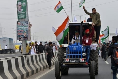 Farmers' tractor rally 'rehearsal' held in Gurugram