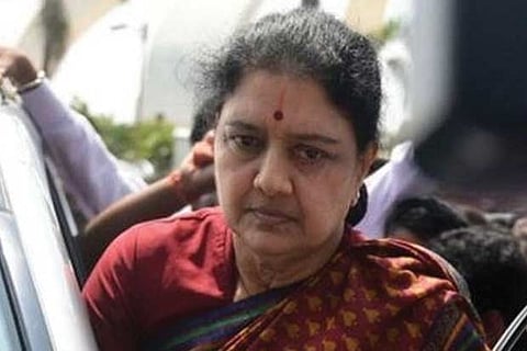 File photo: VK Sasikala is being treated with standard COVID-19 protocol