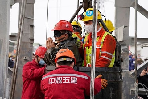 China gold miners rescued early after cavities in shaft discovered: official