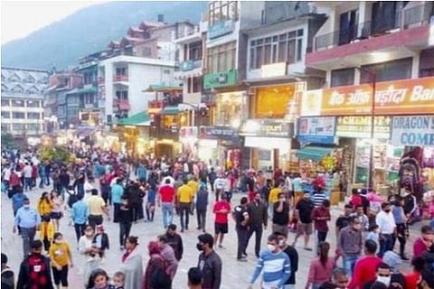 File photo: PTI; Tourists flock Manali as soon as the curbs are relaxed