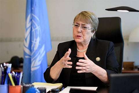 Michelle Bachelet, the UN High Commissioner for Human Rights.