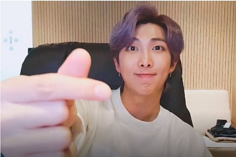 Screengrab from RM's Vlive session