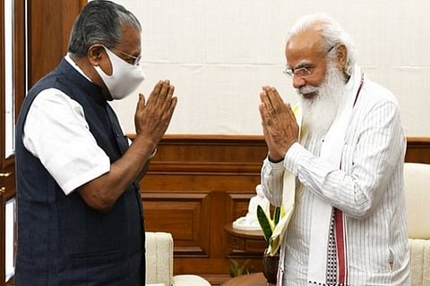 Kerala CM Pinarayi Vijayan and Prime Minister Narendra Modi (Photo: ANI)
