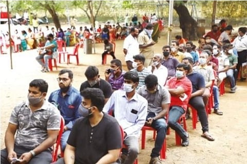 Special vaccination drive under way at St Francis Xavier School in Adyar on Sunday