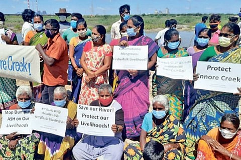 Fisherfolk call off protest at Ennore as Tahsildar halts Tangedco work