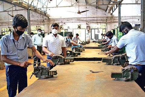 Government Industrial Training Institute, Guindy, resumed classes on Monday
