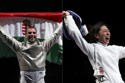 Aron Szilagyi and Yiwen Sun win golds (Image Courtesy: Reuters)