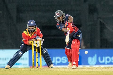 Tiruppur Tamizhans batsman Francis Rokins (Image Courtesy: Twitter/@TNPL)
