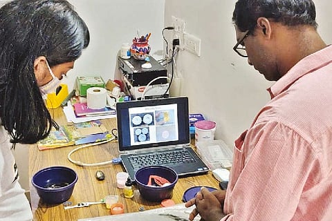 Aswatha at the training session