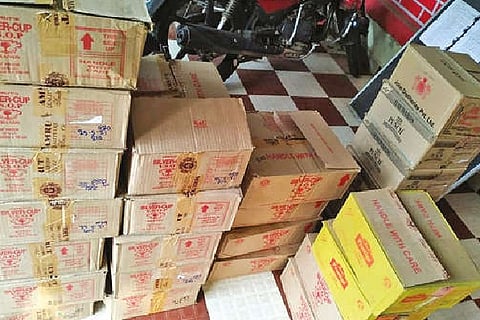 Seized liquor in Kumbakonam