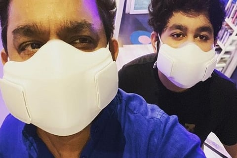 AR Rahman with his son Ameen (Image Courtesy: Instagram/ ARRahman)