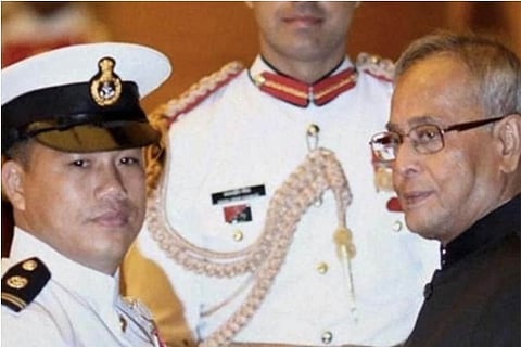 File photo: PTI; Dingko Singh was conferred with 'Padma Shree'