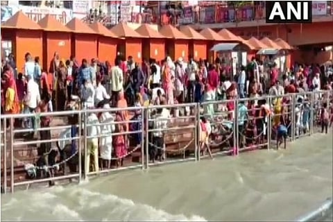 File photo: Scores of people were seen during this Kumbh Mela