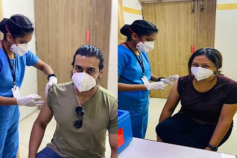 Suriya and Jyothika receive COVID-19 vaccine