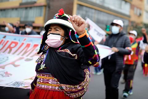 Peruvians take to the streets in Lima amid fears over election meddling