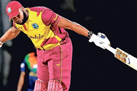 Kieron Pollard bows down as response to his teammates? appreciation.