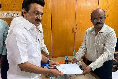 Stalin files nomination from Kolathur in TN