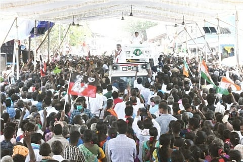 Source: Twitter; CM's Election Campaign in Pudukottai district