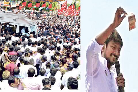 DMK president MK Stalin speaking at Palanganatham, Udhayanidhi Stalin rally in ambur