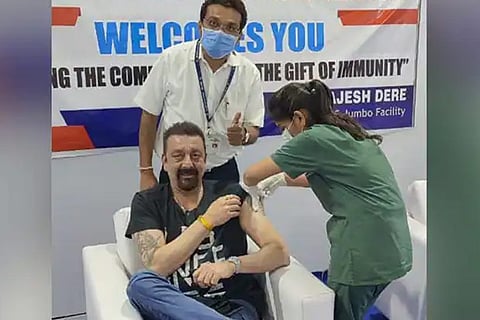 Sanjay Dutt gets first shot of Covid vaccine