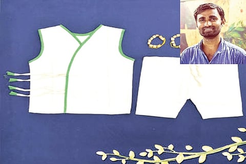 Anbaram dress for children; Arunkumar (inside image)