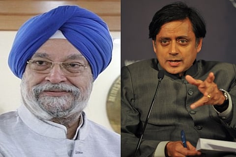 Union Minister Hardeep Singh Puri, Congress Leader Shashi Tharoor