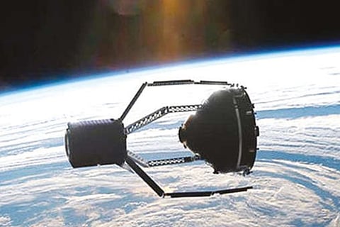 Where space stations, rockets rust in peace