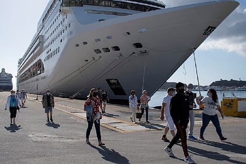 Greek island Corfu welcomes first cruise ship of new season