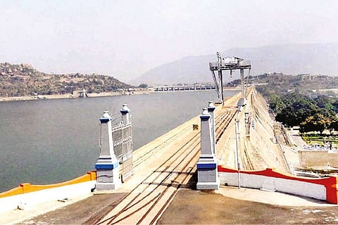 Storage in the dam has surged 11 feet within a span of 6 days and stood at 111.080 feet on Monday