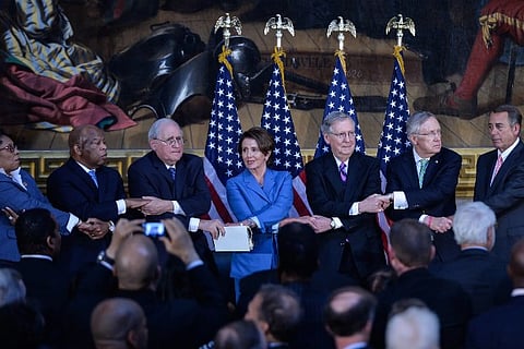 New York Congresswoman, Carolyn B. Maloney and US lawmakers (Source: IANS)