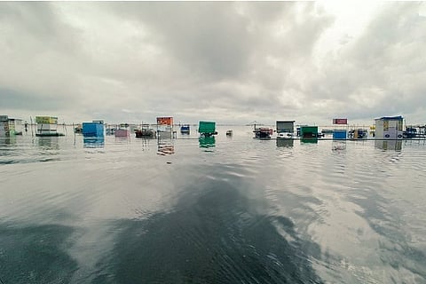 Water logged at Marina Beach (Image source: Twitter)
