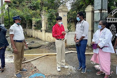 Health secretary J Radhakrishnan inspecting Government TB Hospital in Tambaram