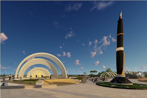 A model of the proposed memorial for M Karunanidhi (File Photo)